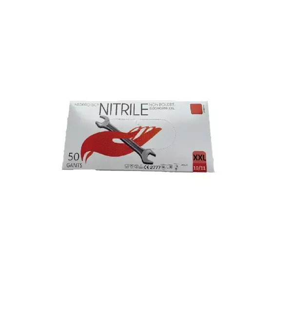 GANT NITRILE ORANGE Taille M NON POUDRE (7/8) Boite de 50 – Image 2