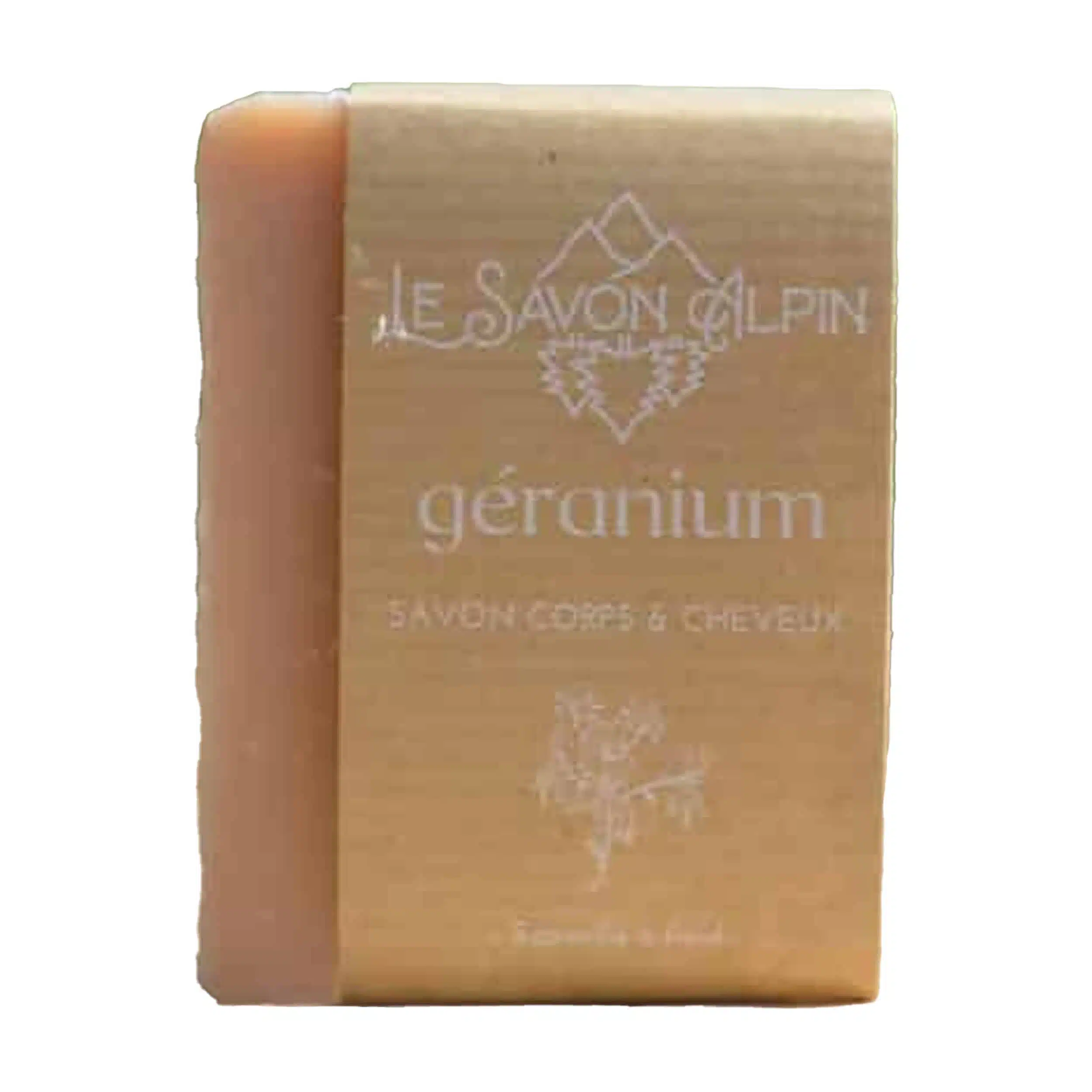 Savon solide naturel à l’huile essentiel de géranium – le Savon Alpin