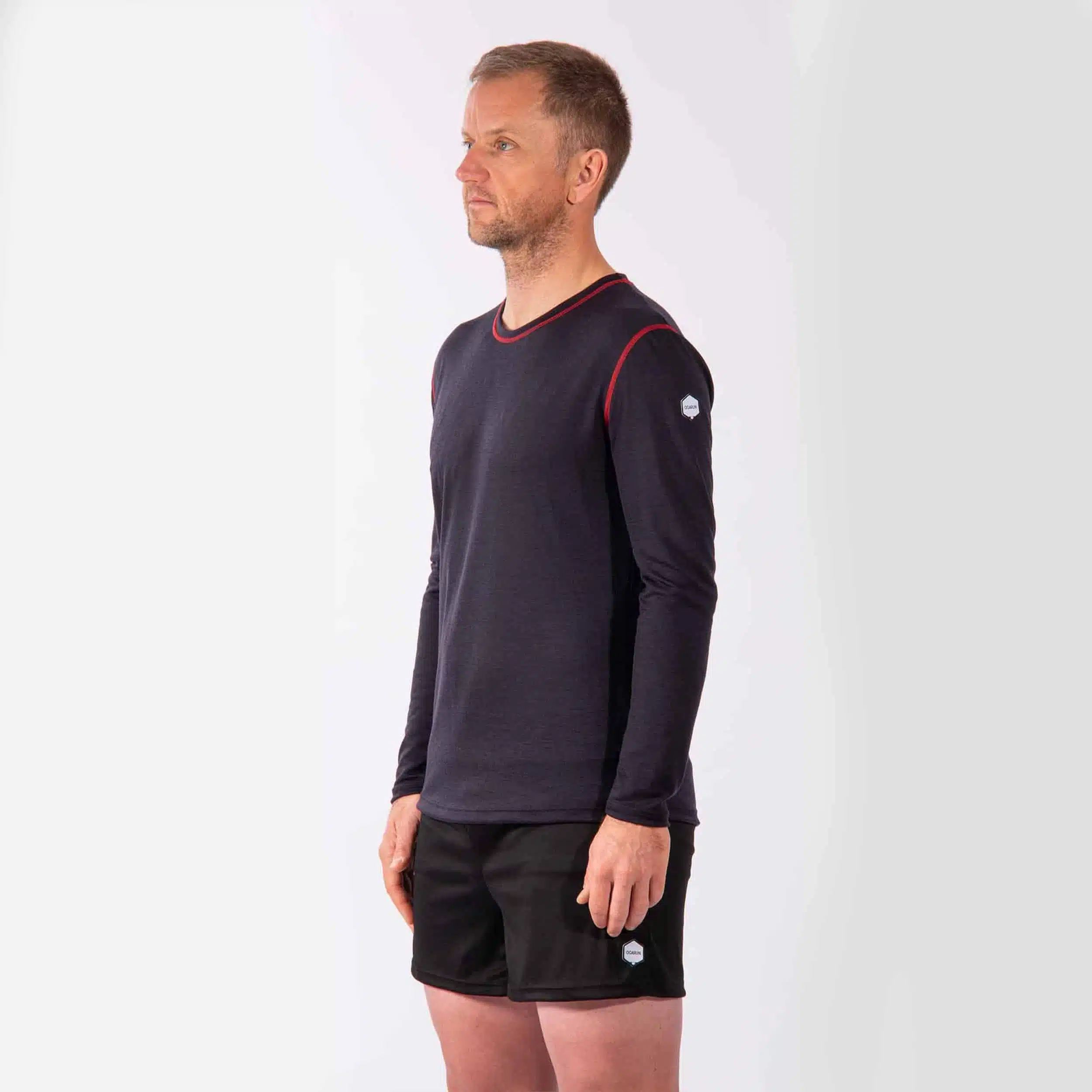 Sous vêtement thermique en laine mérinos – Temps chaud – Bleu nuit – Homme – OGARUN – Image 3