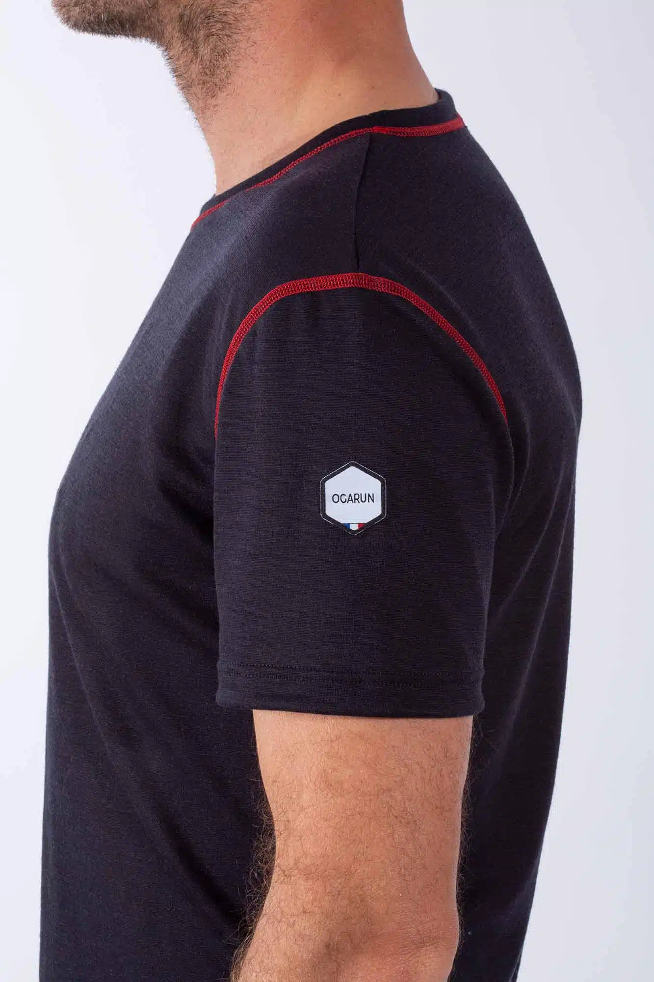 T-shirt en laine mérinos manches courtes – Temps chaud – Bleu nuit – Homme – OGARUN – Image 8