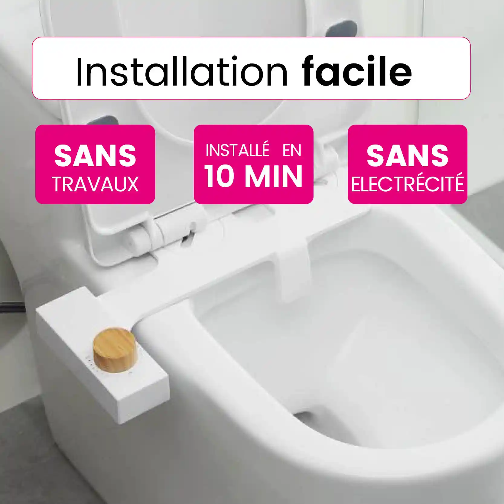 Bidet WC Japonais+ 5 Feuilles pour séchage Lafeuille Offertes – Image 3
