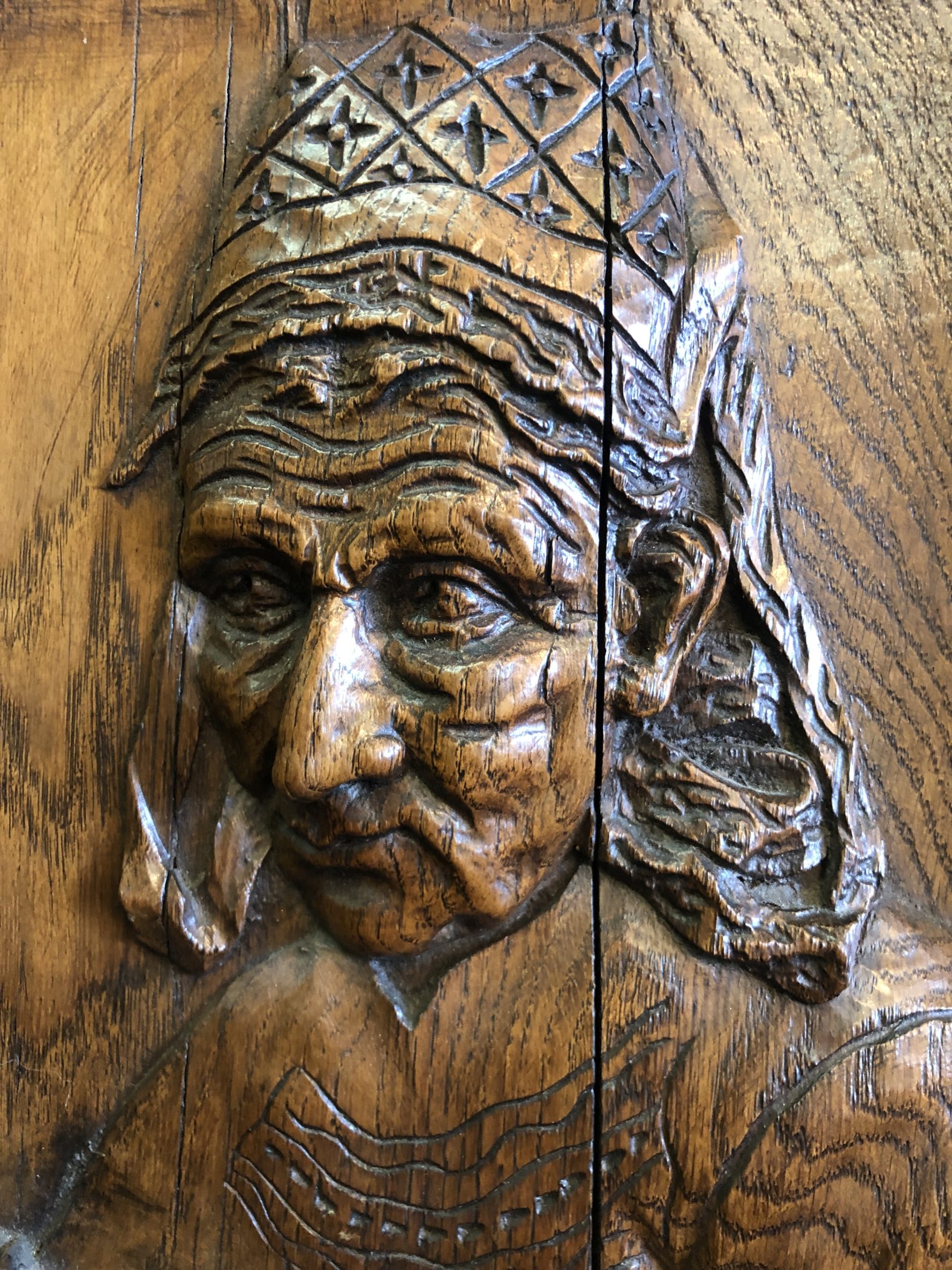 Paire de portraits sculptés en bas relief. Art populaire, XIXe siècle – Image 8