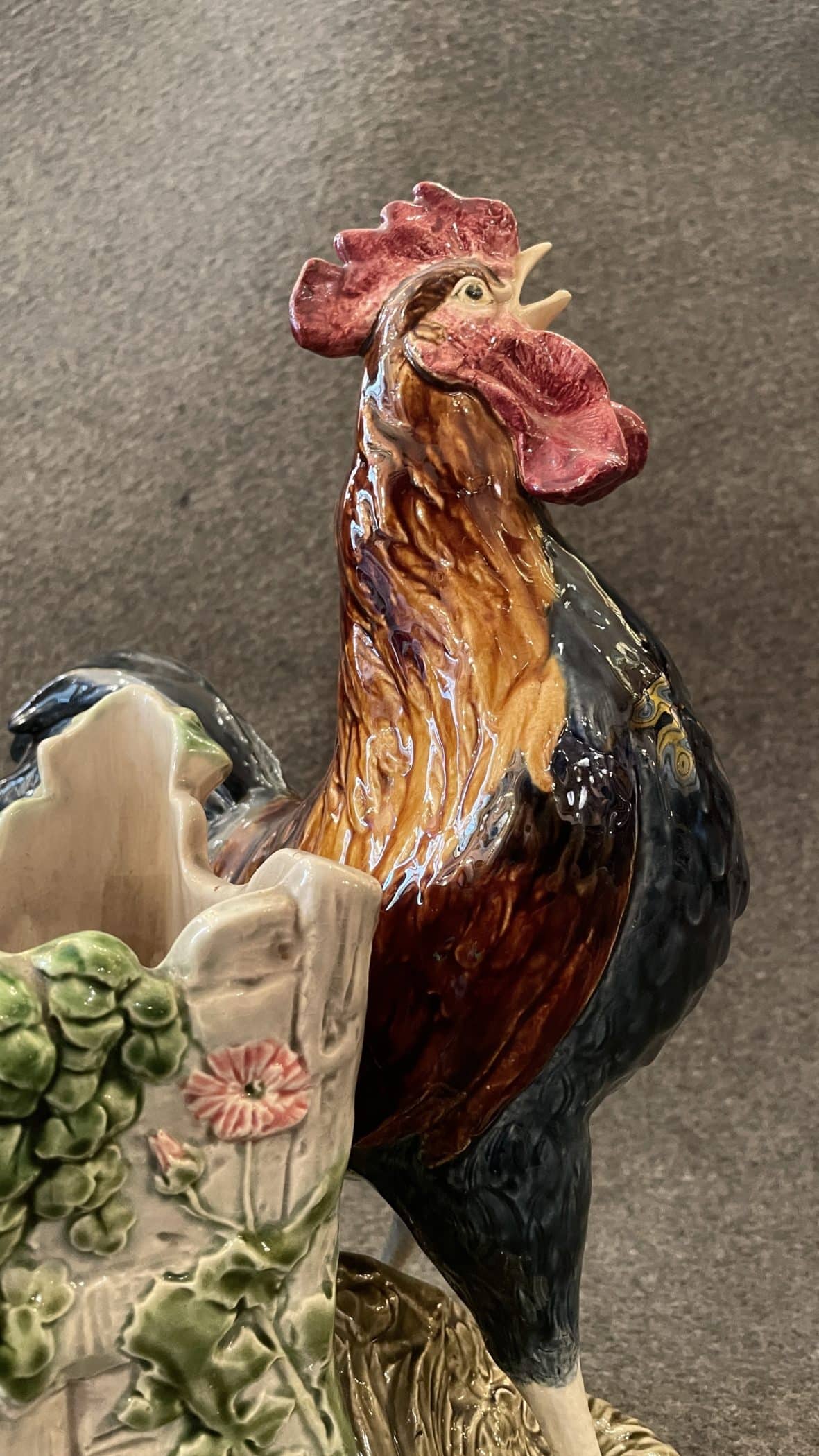 Coq en faïence signé Louis Carrier-Belleuse (1848 – 1913) pour la Manufacture de Choisy-le-Roi – Image 6