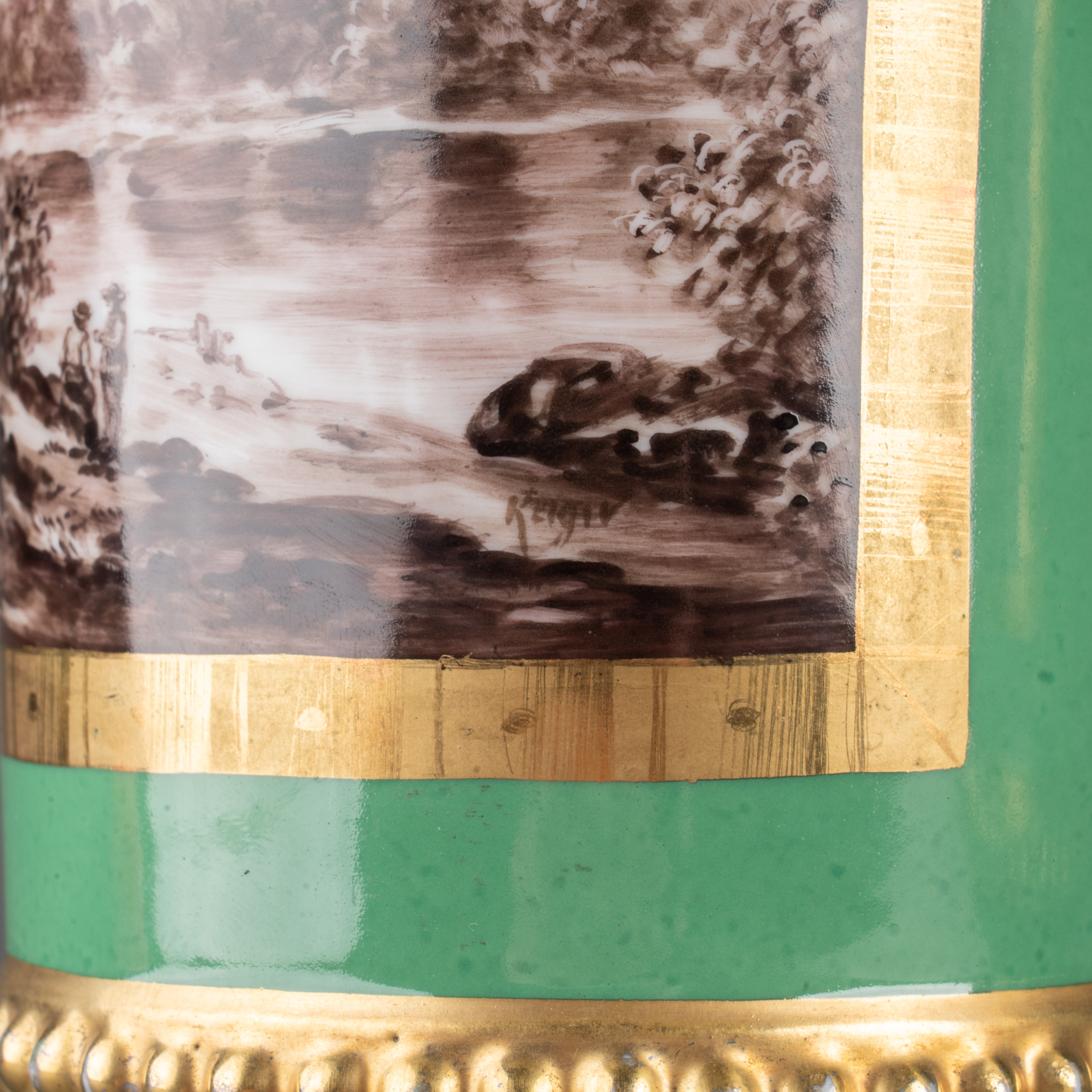 Paire de vases en porcelaine de Paris, XIXe siècle – Image 5