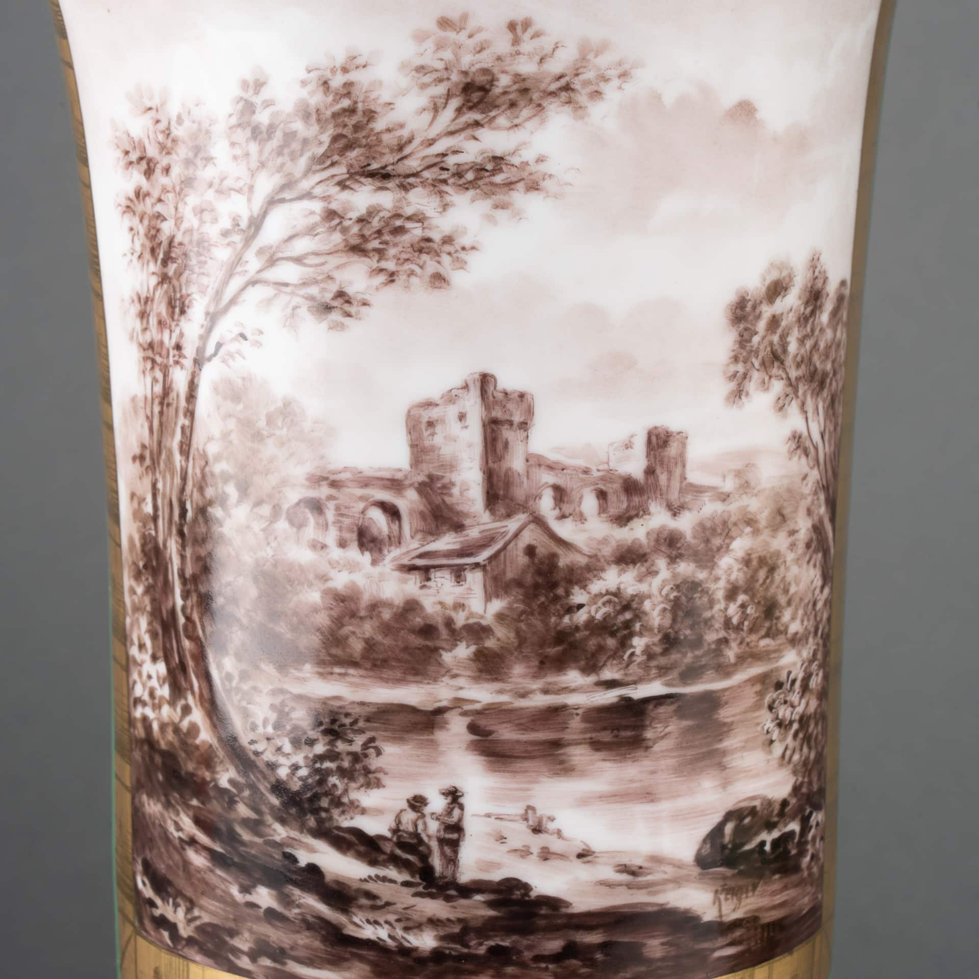 Paire de vases en porcelaine de Paris, XIXe siècle – Image 4