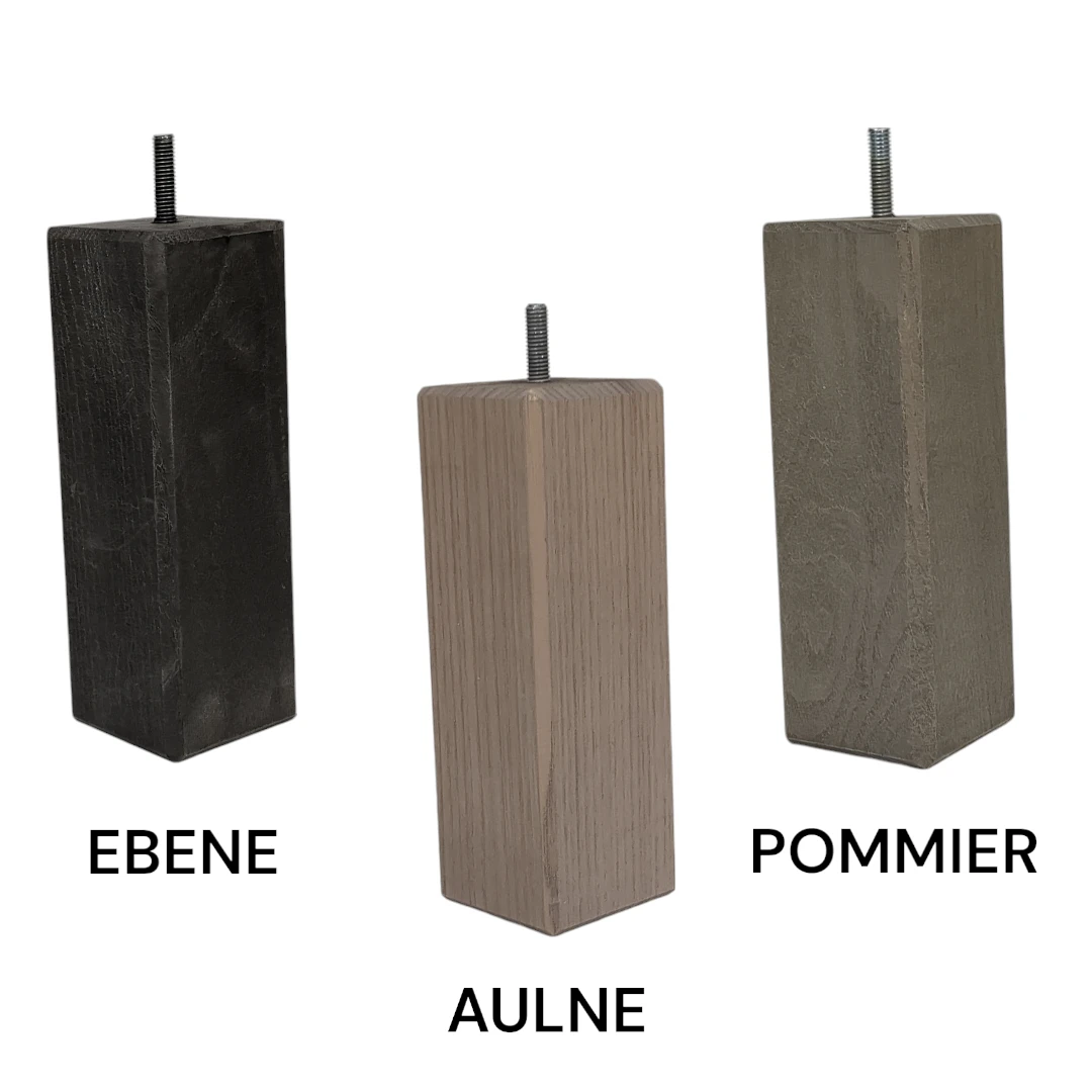 Pied de lit Carré Frêne 17 cm – Image 2