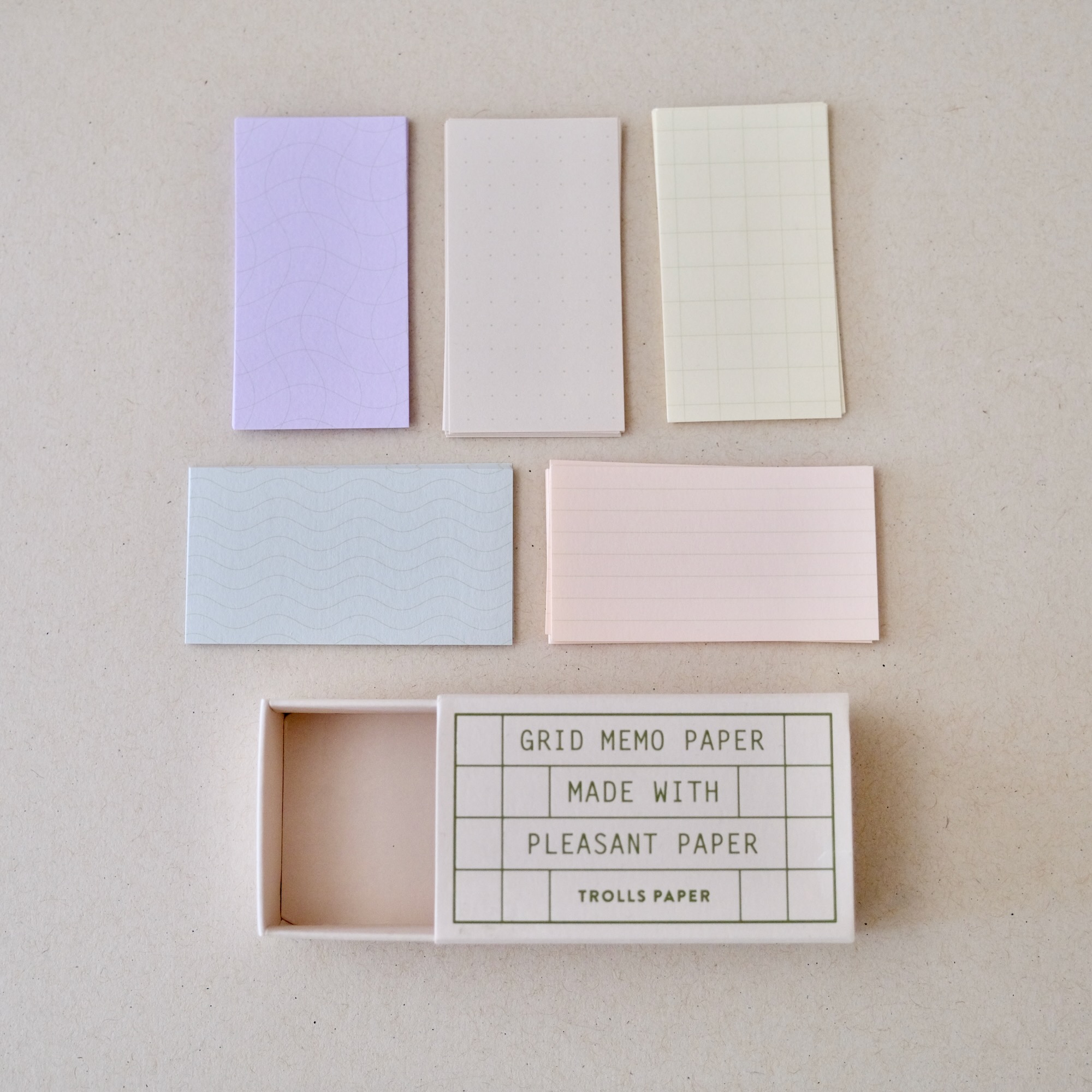 Boite à Notes Beige – Motif Quadrillé – Image 5